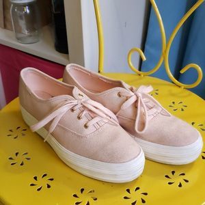 Gitter pink tripple cord 70s style keds